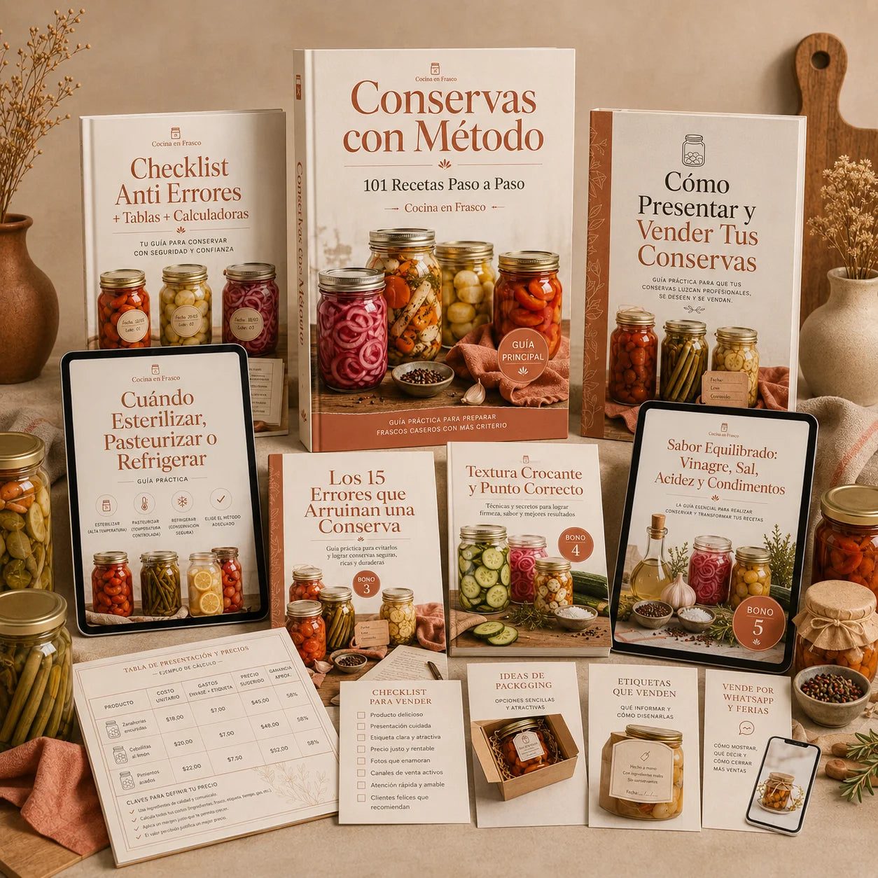 📘 Sistema Completo conservas caseras con metodo (101 Recetas + Método Paso a Paso)